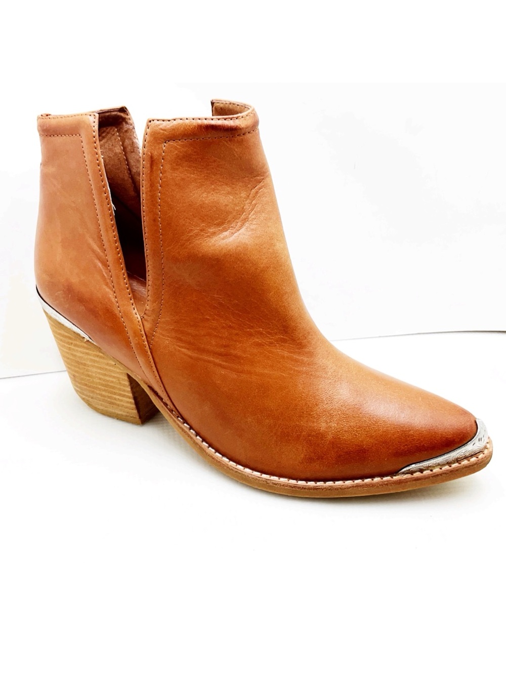{Jeffrey Campbell} Cognac Cromwell Leather Boots - Picture 12 of 15